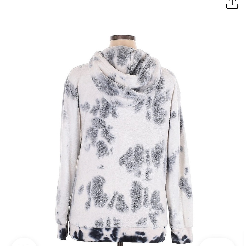 Fear Tie Dye Pullover Size M Silver (White Grey) - Picture 2 of 8
